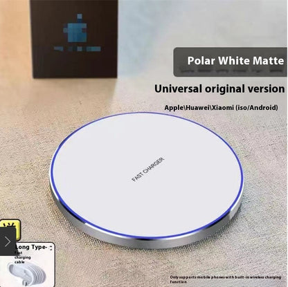 Metal QI Wireless Charger 10W Ultra-thin Wireless Charger Suitable For Cross-border QI Mobile Phone Products