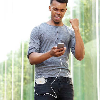 10000mAh Power Bank Portable Charger With US Plug 2 Built-in Cables External Battery Pack With 4 Ouputs 3 Inputs Fit For IOS Phone 14 Android And More